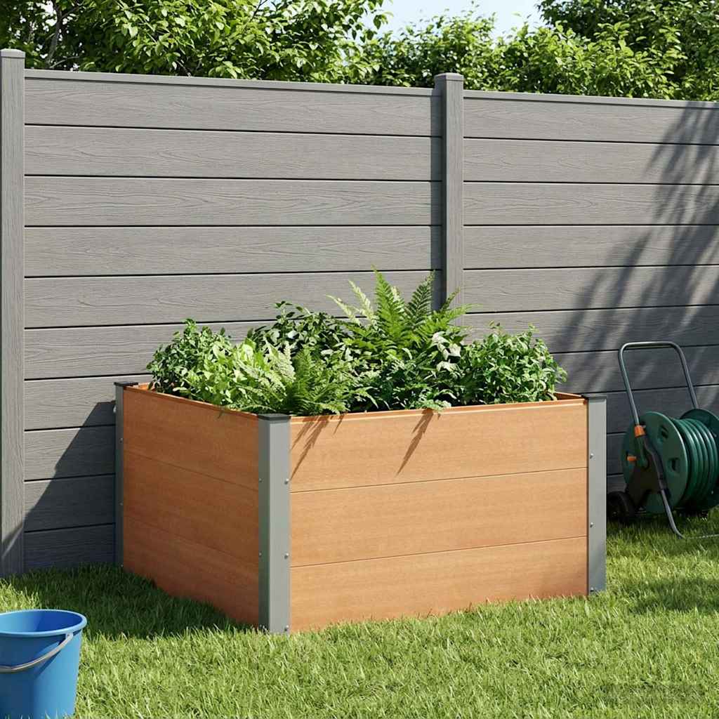 vidaXL Υπερυψωμένη Ζαρντινιέρα Καφέ 100 x 100 x 54 cm