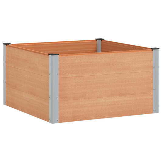 vidaXL Υπερυψωμένη Ζαρντινιέρα Καφέ 100 x 100 x 54 cm