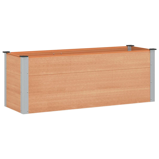 vidaXL Υπερυψωμένη Ζαρντινιέρα Καφέ 150 x 50 x 54 cm