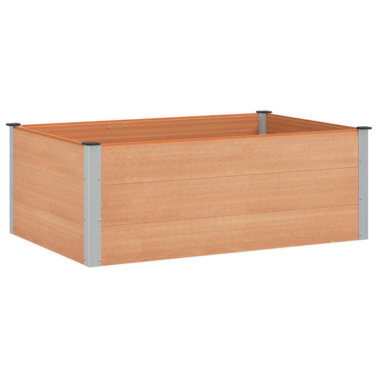 vidaXL Υπερυψωμένη Ζαρντινιέρα Καφέ 150 x 100 x 54 cm