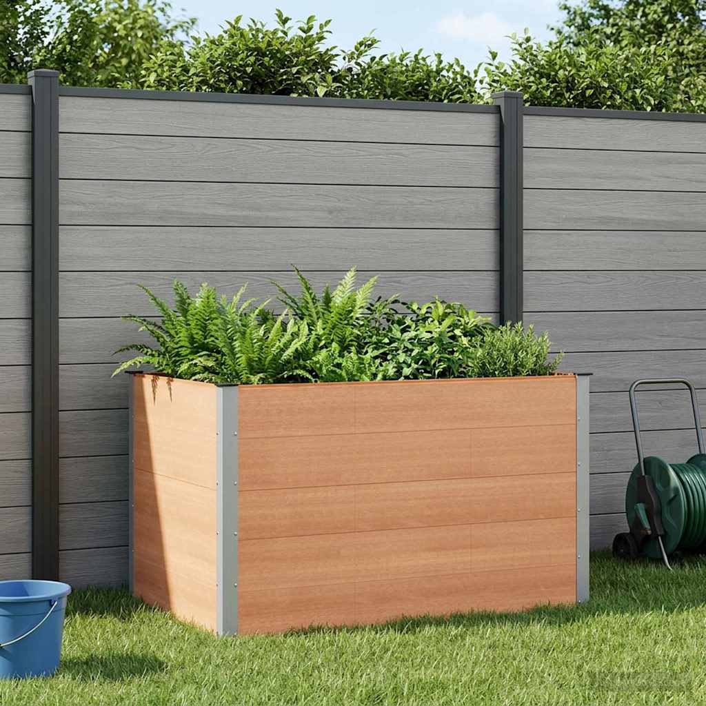 vidaXL Υπερυψωμένη Ζαρντινιέρα Καφέ 150 x 100 x 91 cm