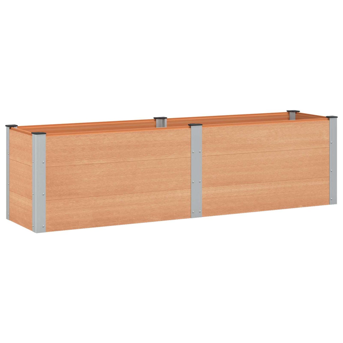 vidaXL Υπερυψωμένη Ζαρντινιέρα Καφέ 200 x 50 x 54 cm