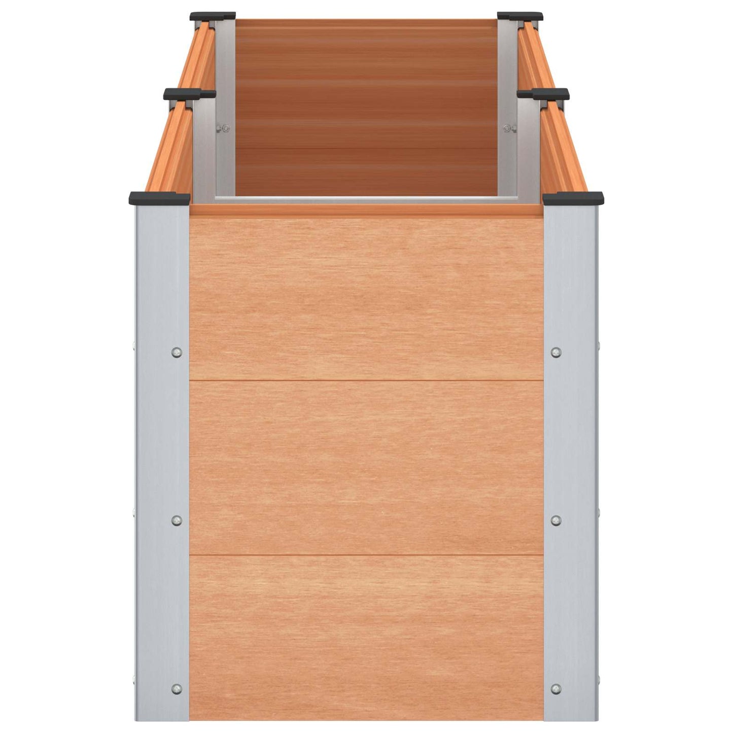 vidaXL Υπερυψωμένη Ζαρντινιέρα Καφέ 200 x 50 x 54 cm