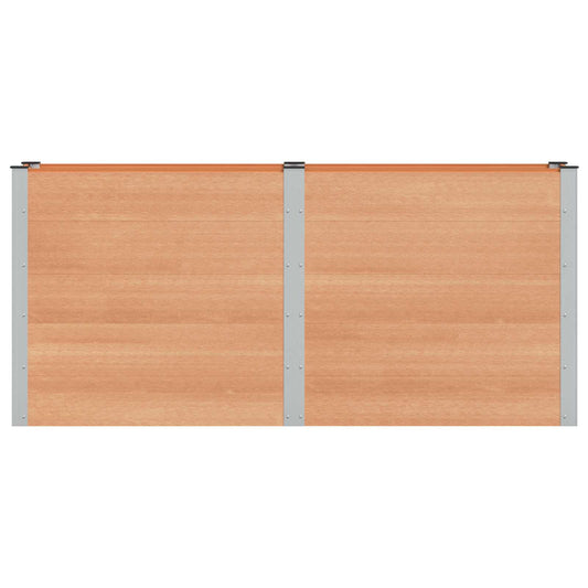 vidaXL Υπερυψωμένη Ζαρντινιέρα Καφέ 200 x 50 x 91 cm