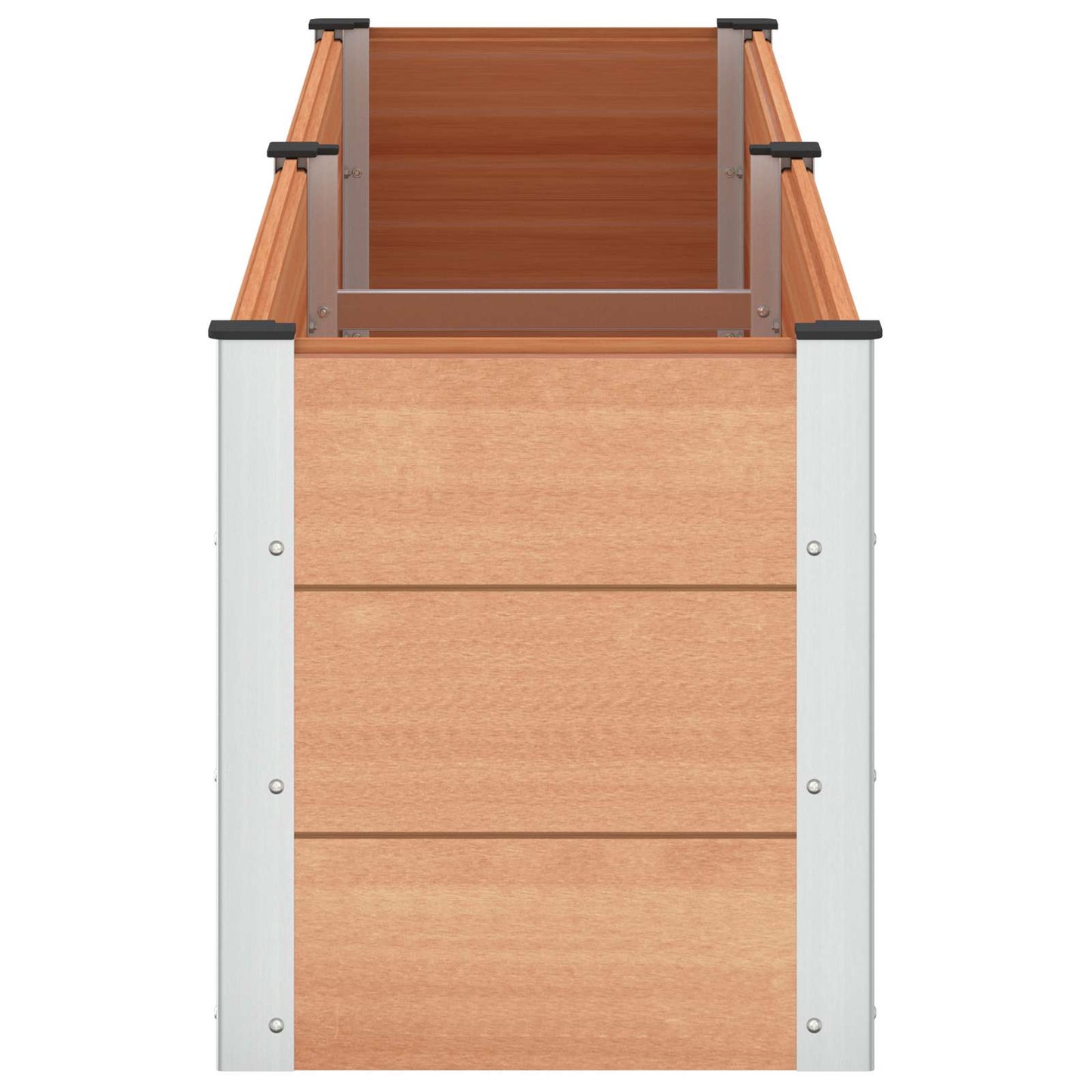vidaXL Υπερυψωμένη Ζαρντινιέρα Καφέ 250 x 50 x 54 cm
