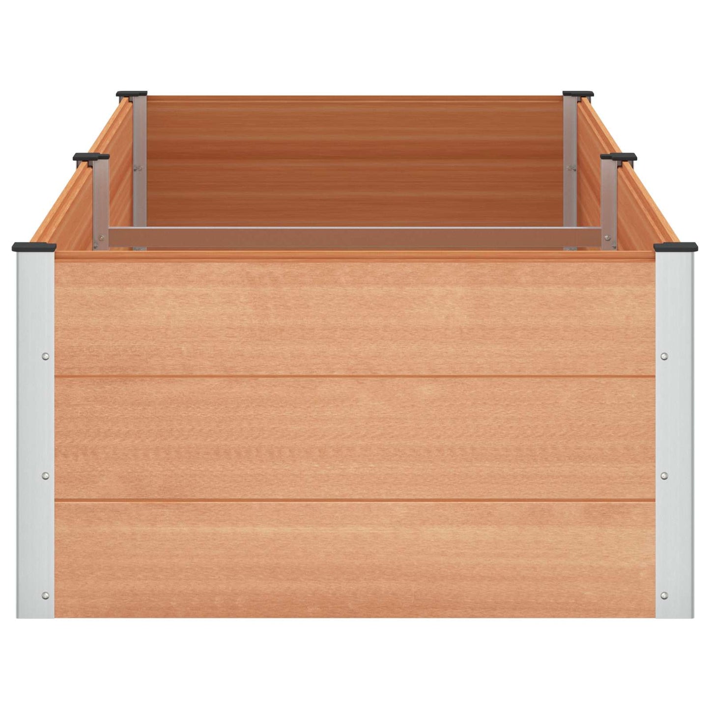 vidaXL Υπερυψωμένη Ζαρντινιέρα Καφέ 250 x 100 x 54 cm
