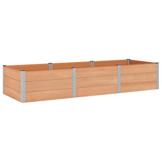 vidaXL Υπερυψωμένη Ζαρντινιέρα Καφέ 300 x 100 x 54 cm