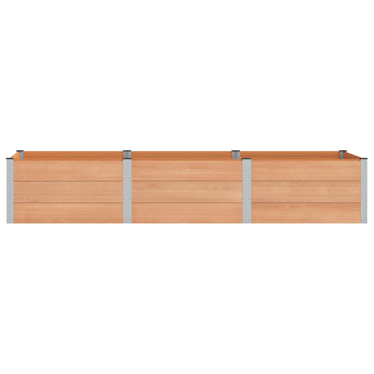 vidaXL Υπερυψωμένη Ζαρντινιέρα Καφέ 300 x 100 x 54 cm