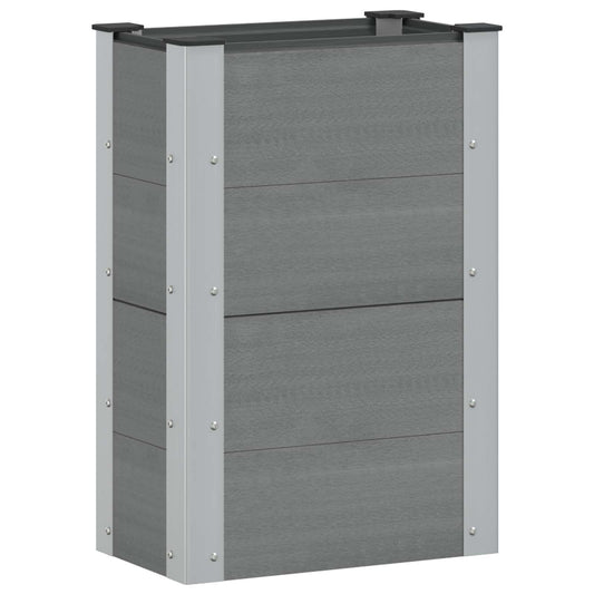 vidaXL Υπερυψωμένη Ζαρντινιέρα Γκρι 50 x 30 x 72 εκ