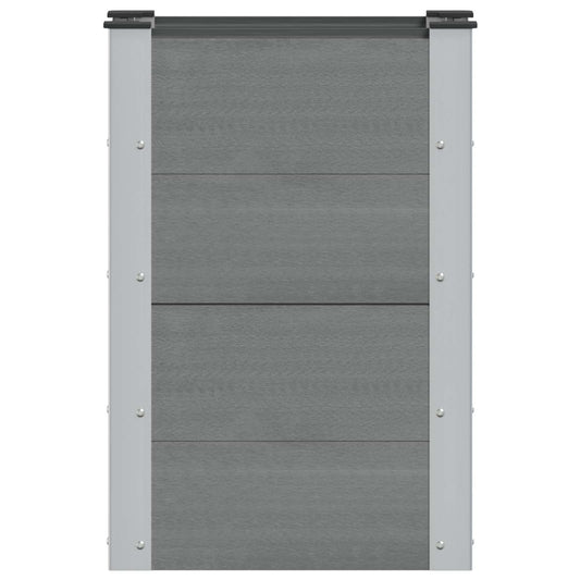 vidaXL Υπερυψωμένη Ζαρντινιέρα Γκρι 50 x 30 x 72 εκ