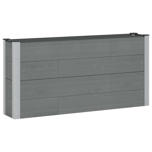 vidaXL Υπερυψωμένη Ζαρντινιέρα Γκρι 150 x 30 x 72 εκ