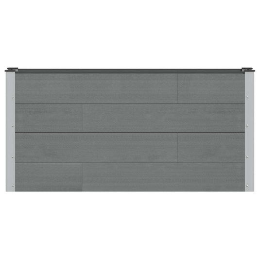vidaXL Υπερυψωμένη Ζαρντινιέρα Γκρι 150 x 30 x 72 εκ