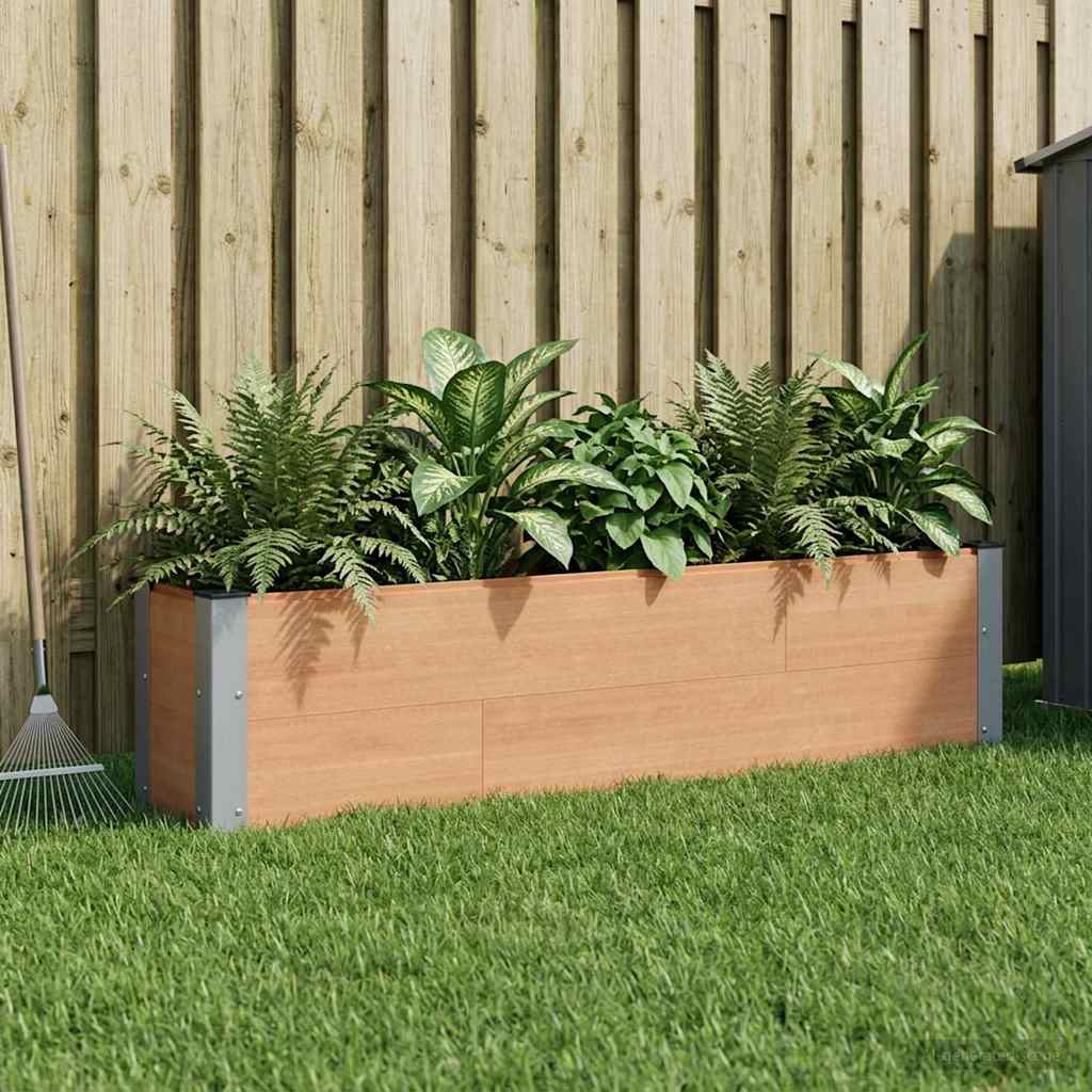 vidaXL Υπερυψωμένη Ζαρντινιέρα Καφέ 150 x 30 x 36 εκ