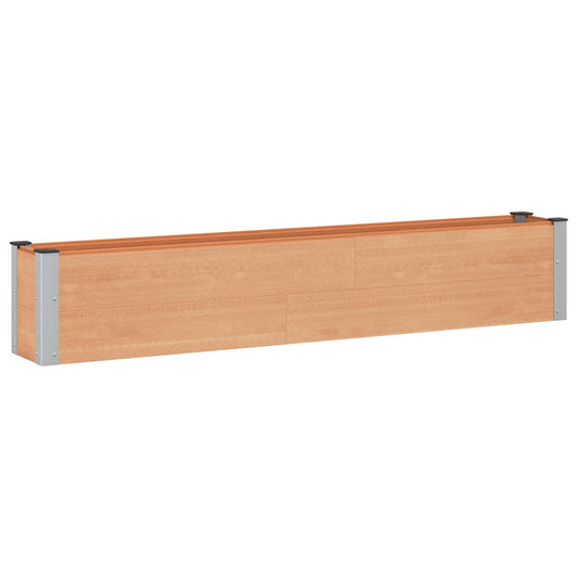 vidaXL Υπερυψωμένη Ζαρντινιέρα Καφέ 200 x 30 x 36 εκ
