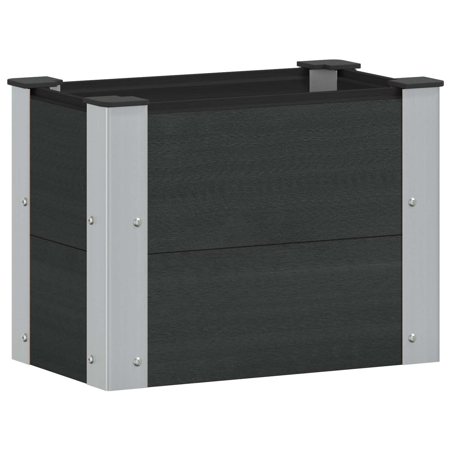 vidaXL Υπερυψωμένη Ζαρντινιέρα Μαύρο 50 x 30 x 36 εκ