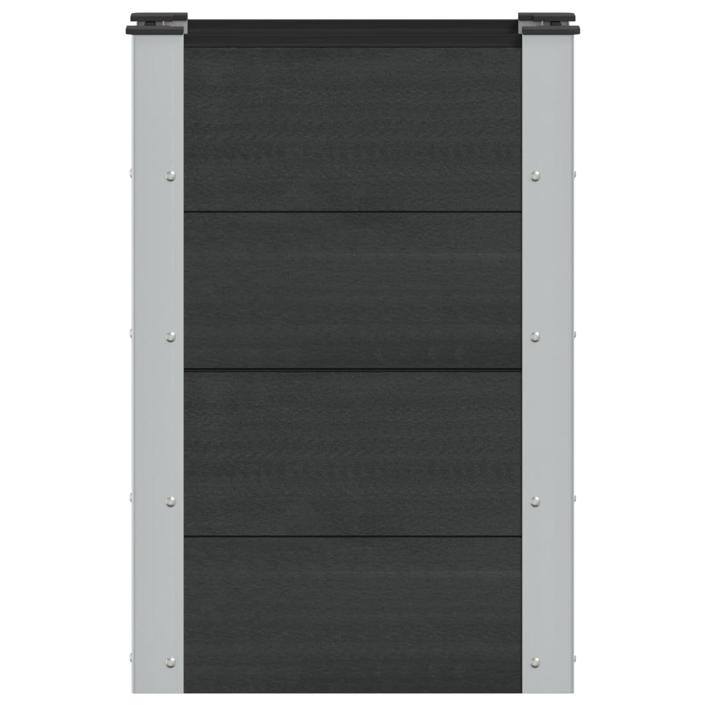 vidaXL Υπερυψωμένη Ζαρντινιέρα Μαύρο 50 x 30 x 72 εκ