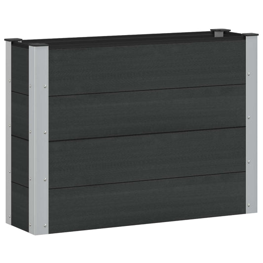 vidaXL Υπερυψωμένη Ζαρντινιέρα Μαύρο 100 x 30 x 72 εκ