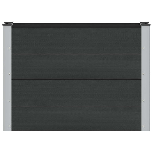 vidaXL Υπερυψωμένη Ζαρντινιέρα Μαύρο 100 x 30 x 72 εκ