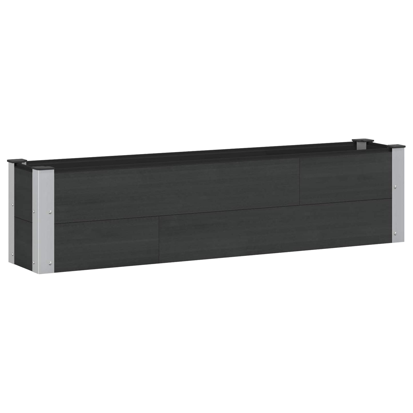 vidaXL Υπερυψωμένη Ζαρντινιέρα Μαύρο 150 x 30 x 36 εκ