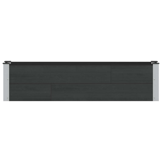 vidaXL Υπερυψωμένη Ζαρντινιέρα Μαύρο 150 x 30 x 36 εκ