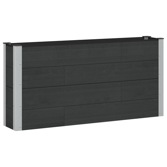 vidaXL Υπερυψωμένη Ζαρντινιέρα Μαύρο 150 x 30 x 72 εκ