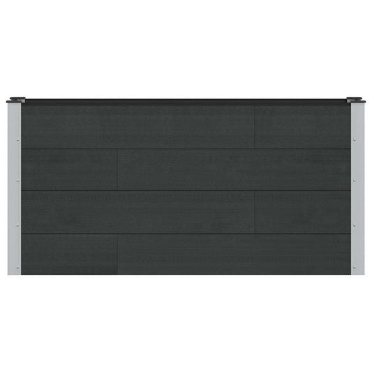 vidaXL Υπερυψωμένη Ζαρντινιέρα Μαύρο 150 x 30 x 72 εκ