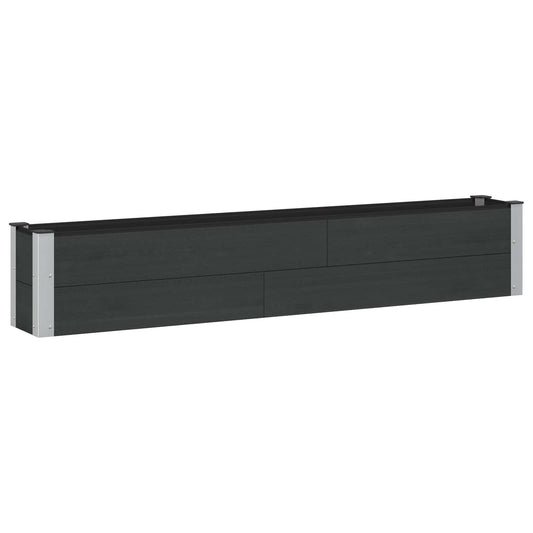 vidaXL Υπερυψωμένη Ζαρντινιέρα Μαύρο 200 x 30 x 36 εκ