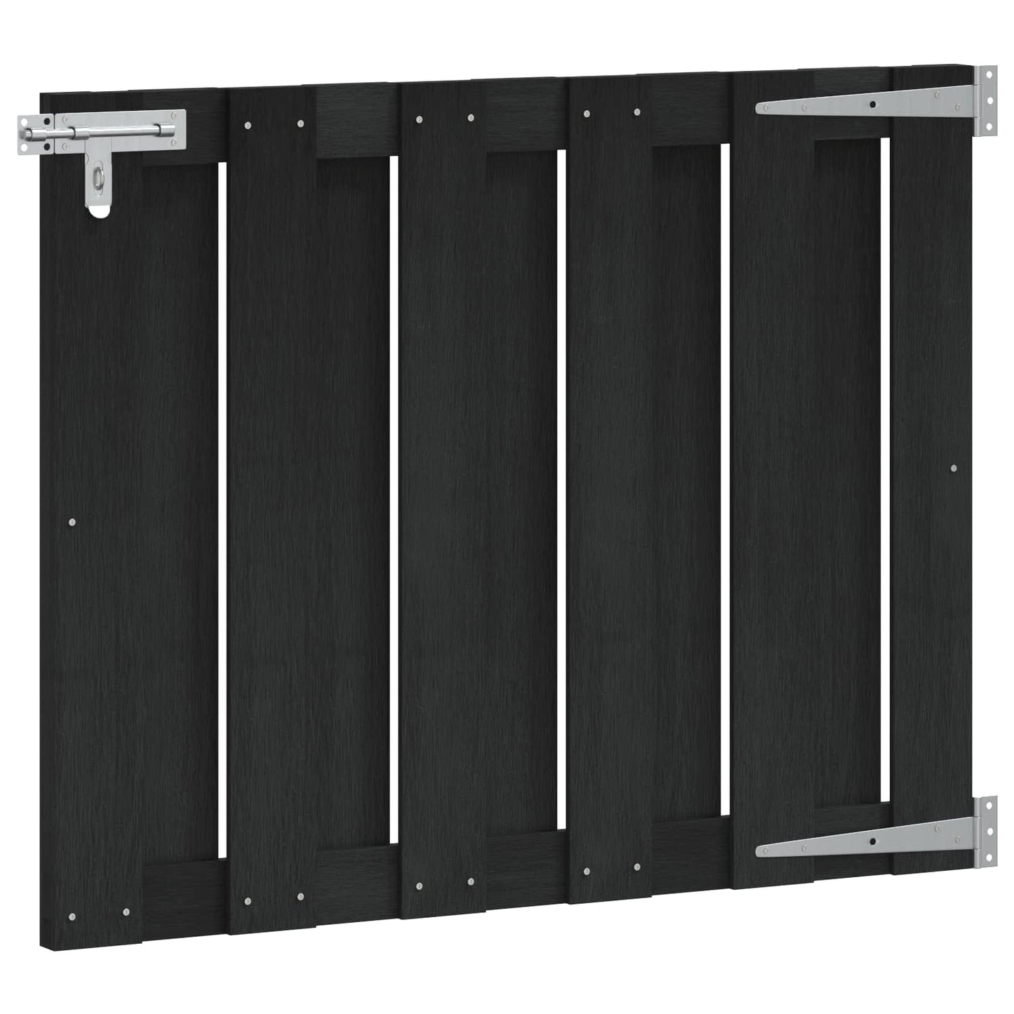 vidaXL Πύλη Κήπου 100 x 80 cm WPC και Αλουμίνιο Μαύρο