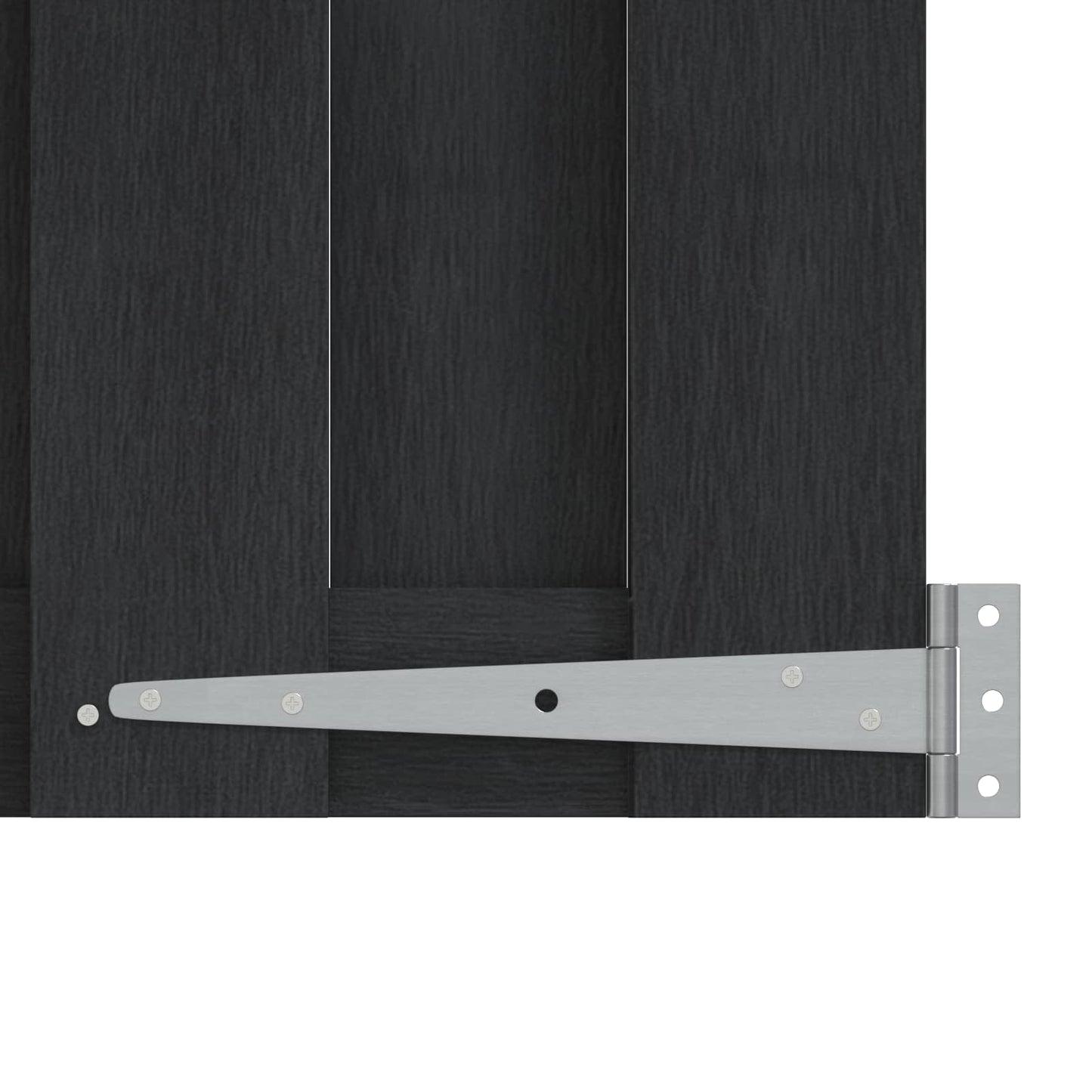 vidaXL Πύλη Κήπου 100 x 112 cm WPC και Αλουμίνιο Μαύρο