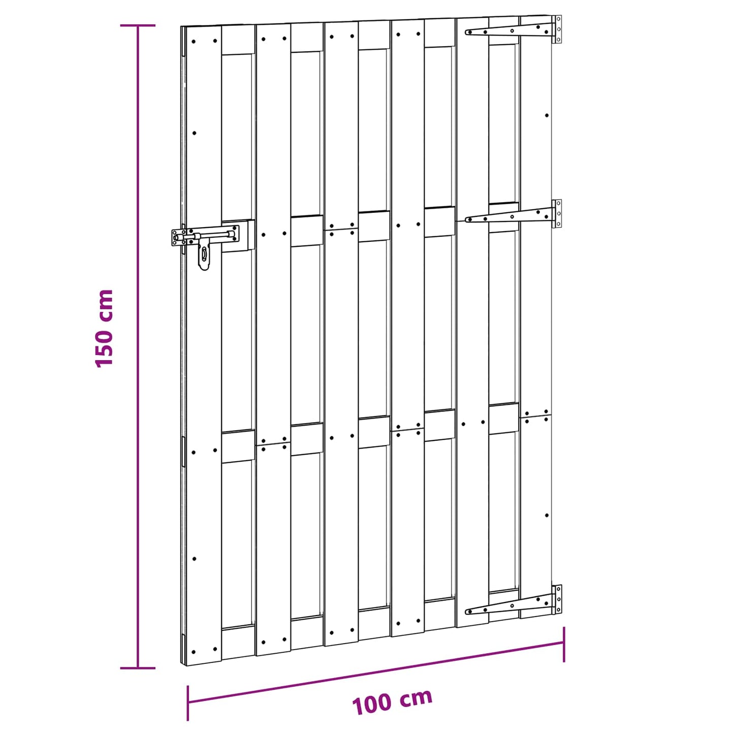 vidaXL Πύλη Κήπου 100 x 150 cm WPC και Αλουμίνιο Καφέ