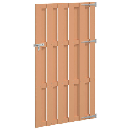 vidaXL Πύλη Κήπου 100 x 180 cm WPC και Αλουμίνιο Καφέ