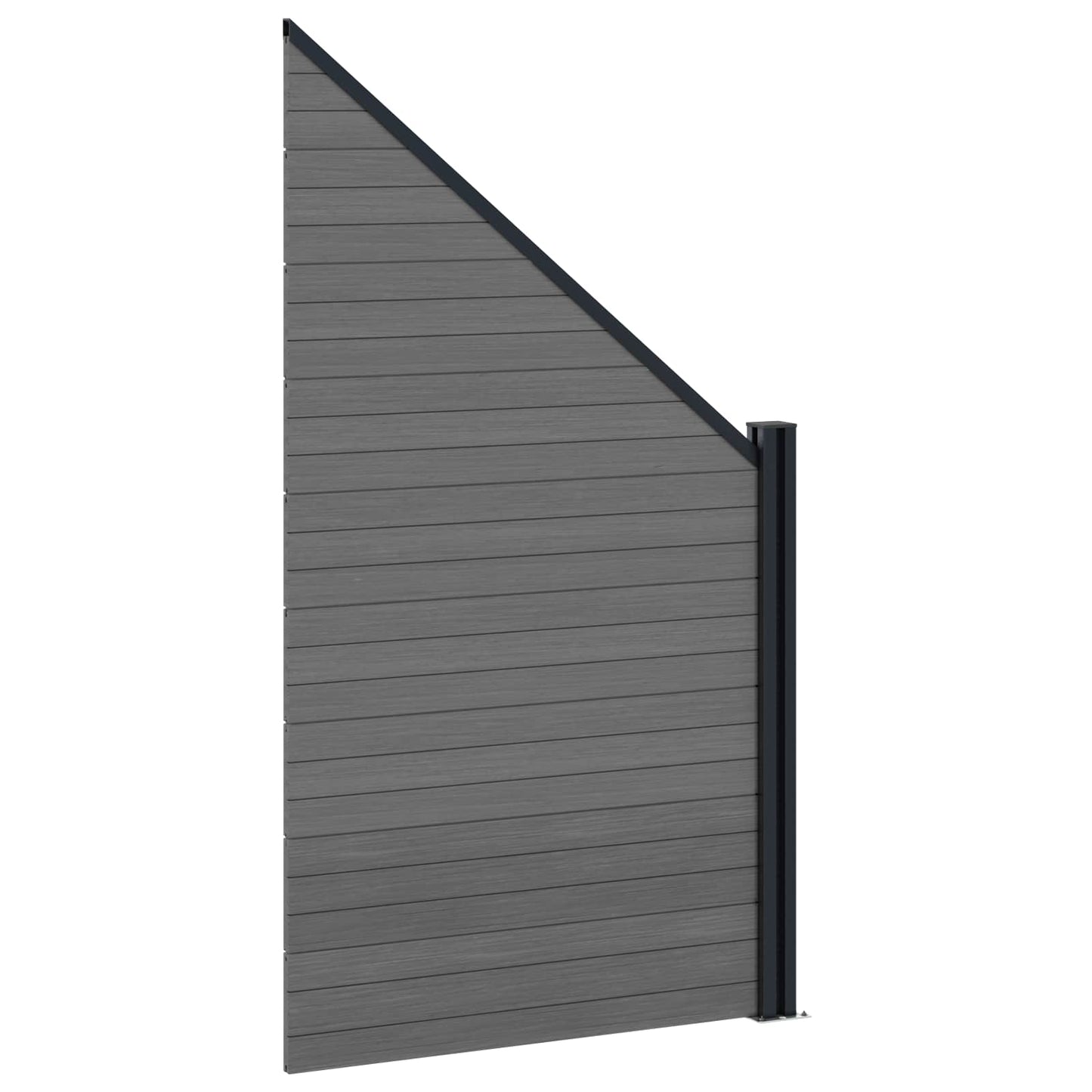 vidaXL Σετ Φράχτη 95 x 180 εκ. WPC και Αλουμίνιο Γκρι