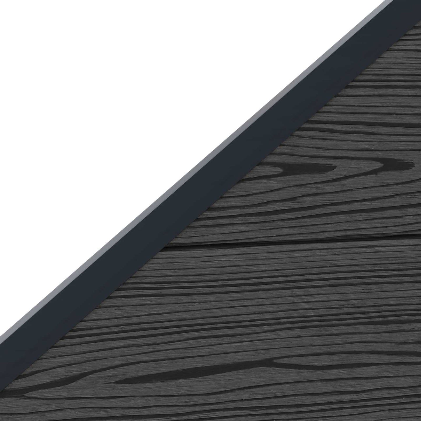 vidaXL Σετ Φράχτη 95 x 180 εκ. WPC και Αλουμίνιο Μαύρο