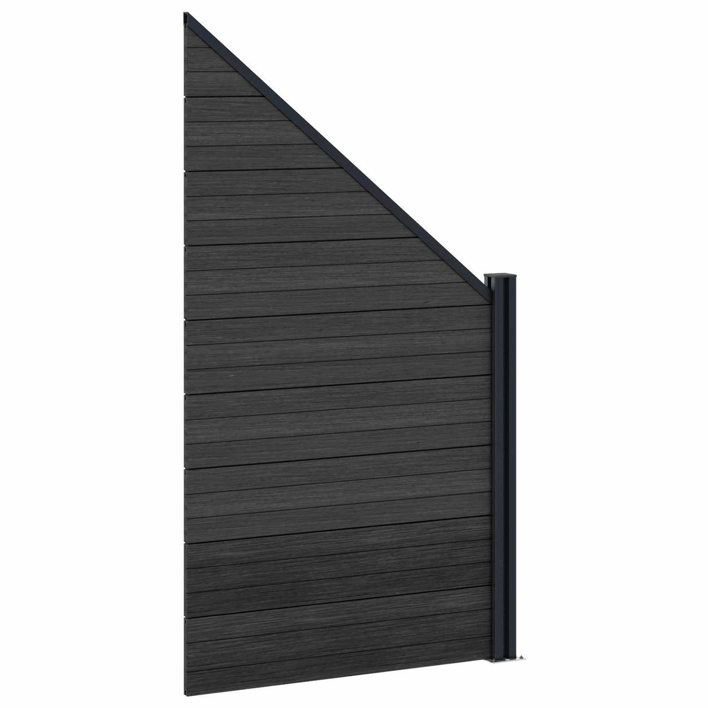 vidaXL Σετ Φράχτη 95 x 180 εκ. WPC και Αλουμίνιο Μαύρο