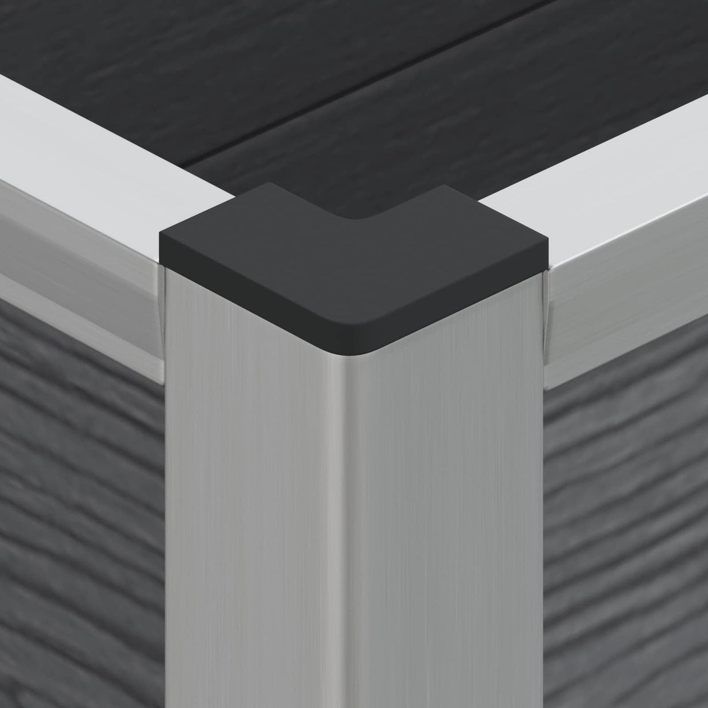vidaXL Υπερυψωμένη Ζαρντινιέρα Γκρι 50 x 30 x 22 εκ WPC και Αλουμίνιο