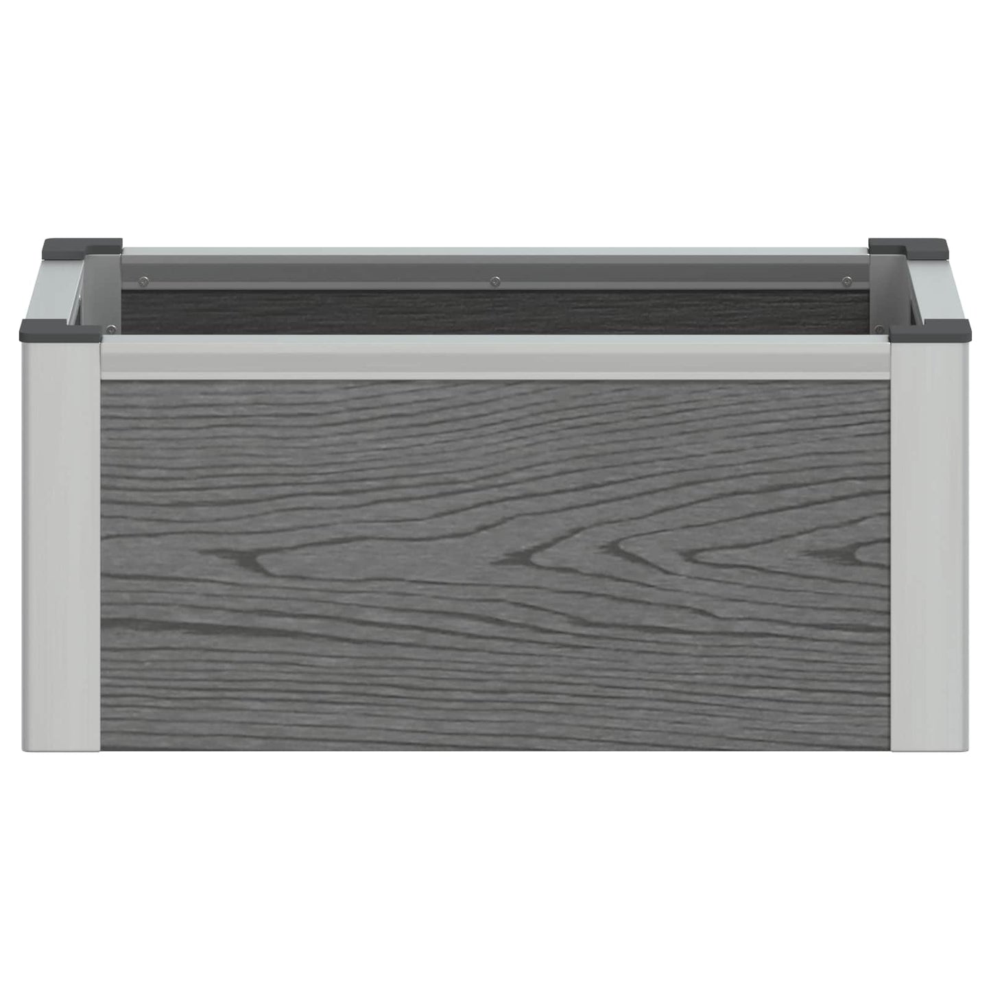 vidaXL Υπερυψωμένη Ζαρντινιέρα Γκρι 50 x 30 x 22 εκ WPC και Αλουμίνιο