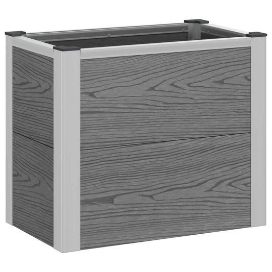 vidaXL Υπερυψωμένη Ζαρντινιέρα Γκρι 50 x 30 x 22 εκ WPC και Αλουμίνιο