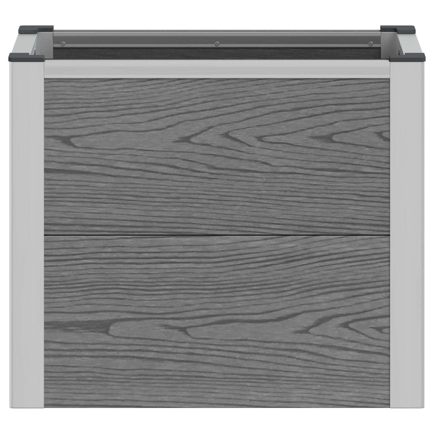 vidaXL Υπερυψωμένη Ζαρντινιέρα Γκρι 50 x 30 x 22 εκ WPC και Αλουμίνιο