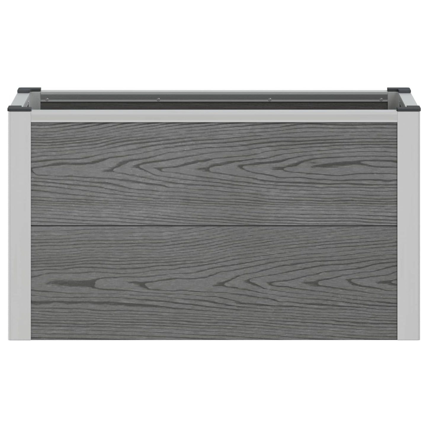 vidaXL Υπερυψωμένη Ζαρντινιέρα Γκρι 75 x 30 x 22 εκ WPC και Αλουμίνιο