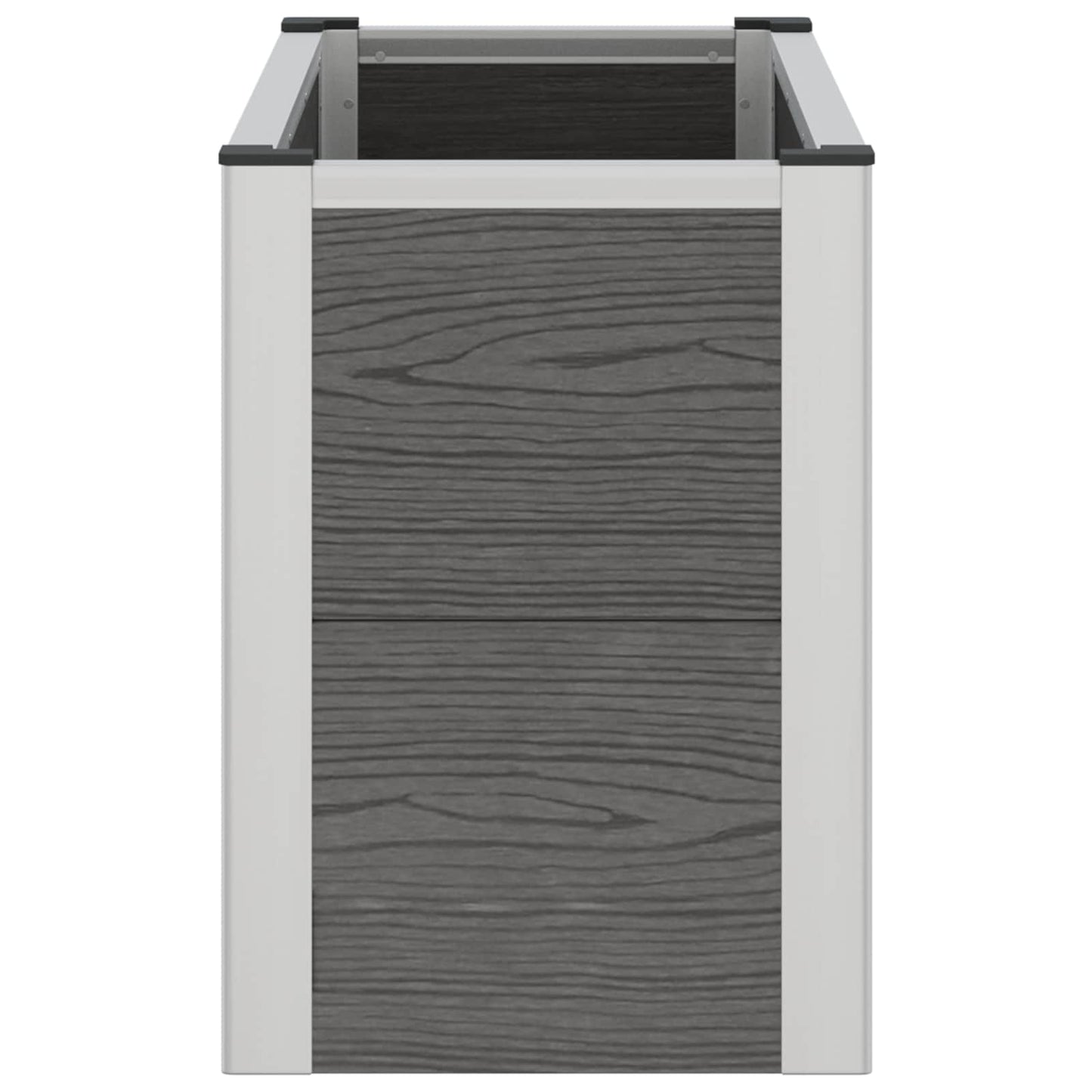 vidaXL Υπερυψωμένη Ζαρντινιέρα Γκρι 75 x 30 x 22 εκ WPC και Αλουμίνιο