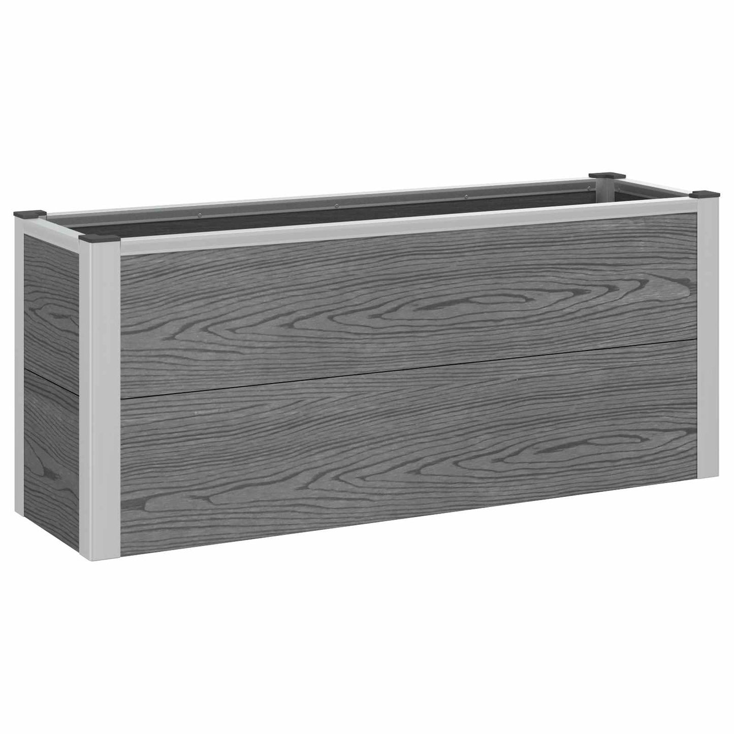 vidaXL Υπερυψωμένη Ζαρντινιέρα Γκρι 100 x 30 x 22 εκ WPC και Αλουμίνιο