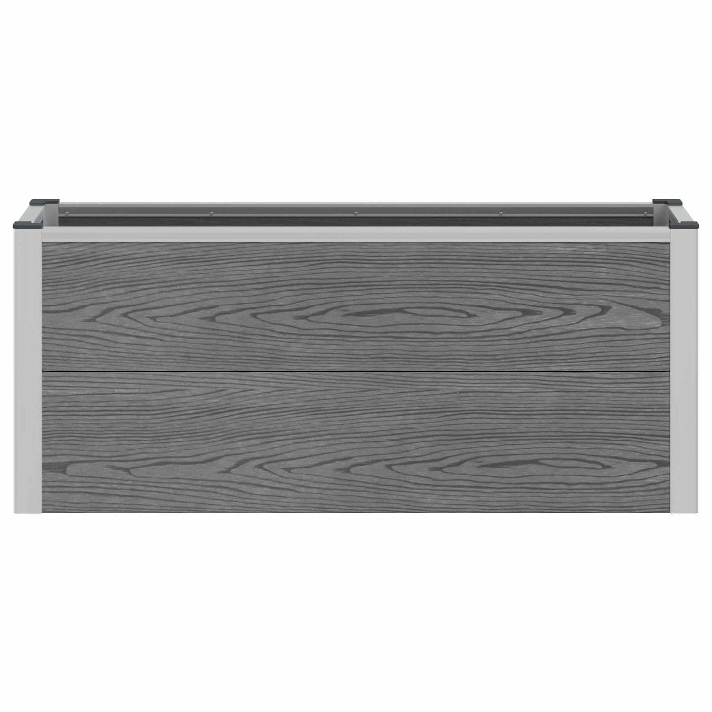 vidaXL Υπερυψωμένη Ζαρντινιέρα Γκρι 100 x 30 x 22 εκ WPC και Αλουμίνιο