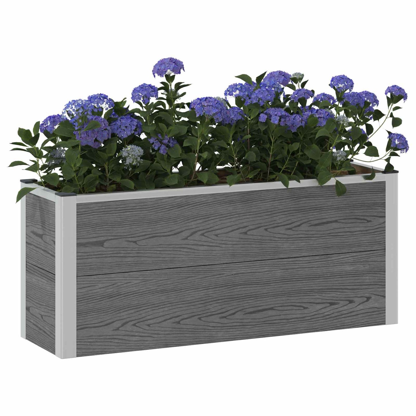 vidaXL Υπερυψωμένη Ζαρντινιέρα Γκρι 100 x 30 x 22 εκ WPC και Αλουμίνιο