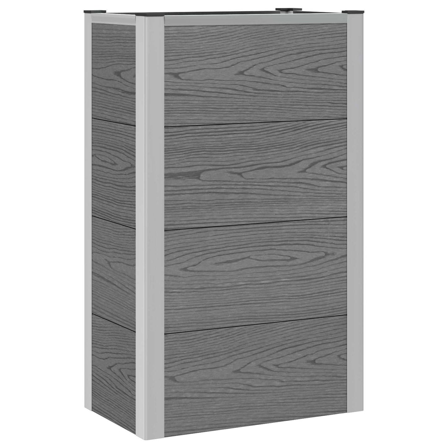 vidaXL Υπερυψωμένη Ζαρντινιέρα Γκρι 50 x 30 x 22 εκ WPC και Αλουμίνιο