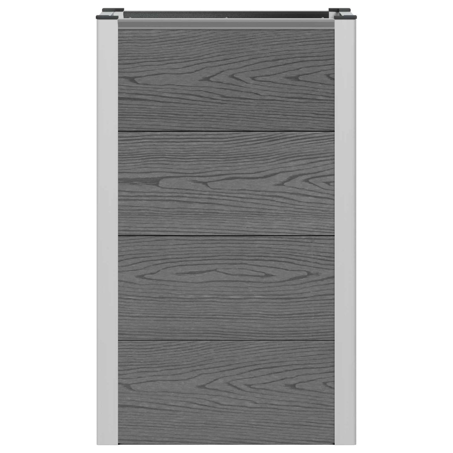 vidaXL Υπερυψωμένη Ζαρντινιέρα Γκρι 50 x 30 x 22 εκ WPC και Αλουμίνιο