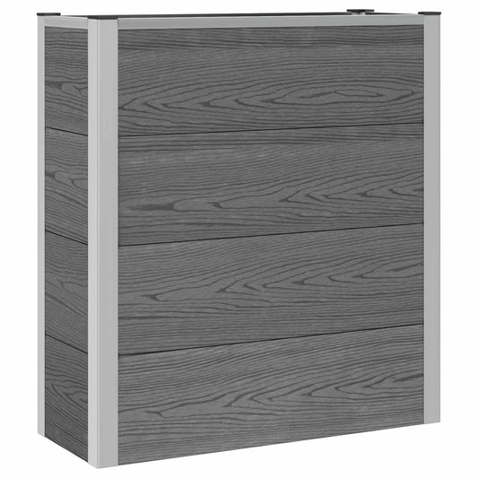 vidaXL Υπερυψωμένη Ζαρντινιέρα Γκρι 75 x 30 x 22 εκ WPC και Αλουμίνιο