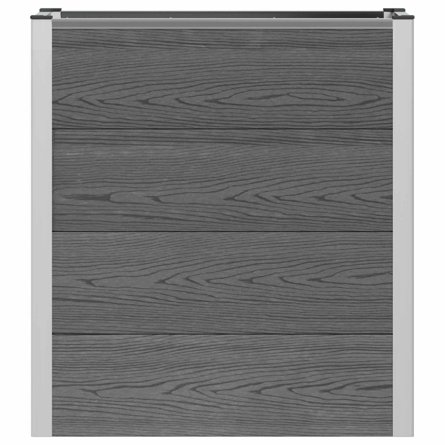 vidaXL Υπερυψωμένη Ζαρντινιέρα Γκρι 75 x 30 x 22 εκ WPC και Αλουμίνιο