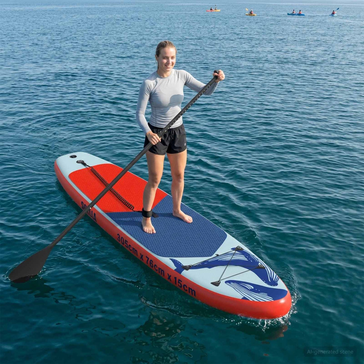 vidaXL Φουσκωτή σανίδα SUP SCYLLA 305 x 76 x 15 cm Μπλε για