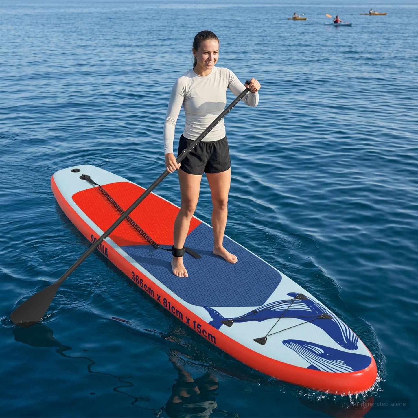 vidaXL Φουσκωτή σανίδα SUP SCYLLA 366 x 81 x 15 εκ Μπλε για