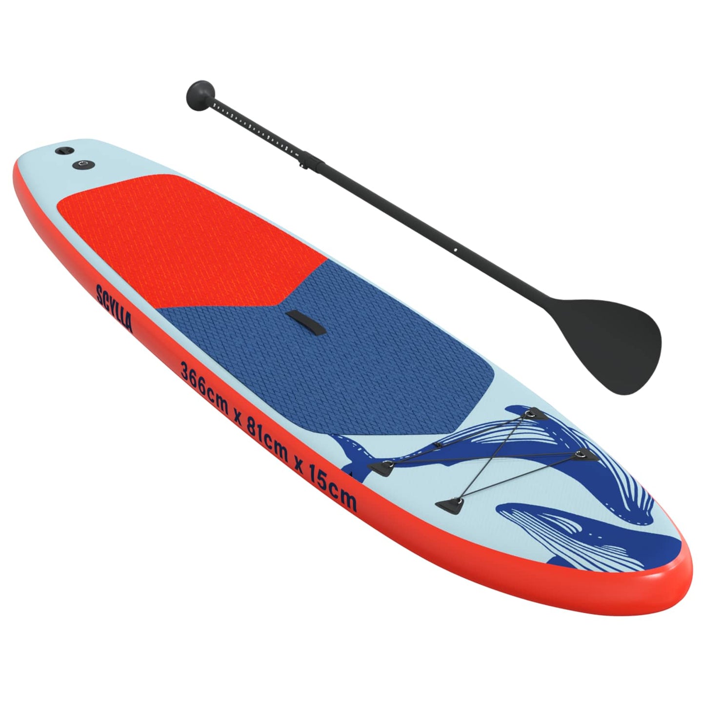 vidaXL Φουσκωτή σανίδα SUP SCYLLA 366 x 81 x 15 εκ Μπλε για
